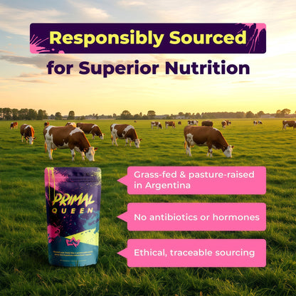 Female-Optimized Beef Organ Superfood Supplement (Beef Liver, Kidney, Heart, & 3 More) - 100% Grass Fed, Pasture Raised Cattle - Balance Hormones, Energy, & More for Women